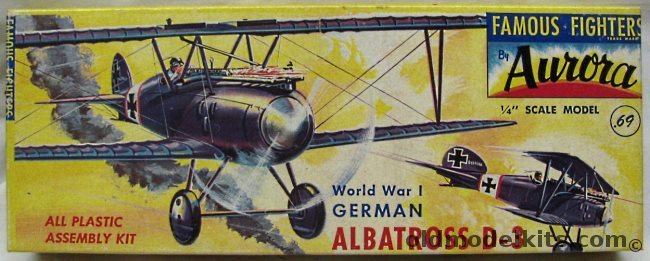 Aurora 1/48 Albatross D-3 - (Albatros D.III / D-III), 104-69 plastic model kit